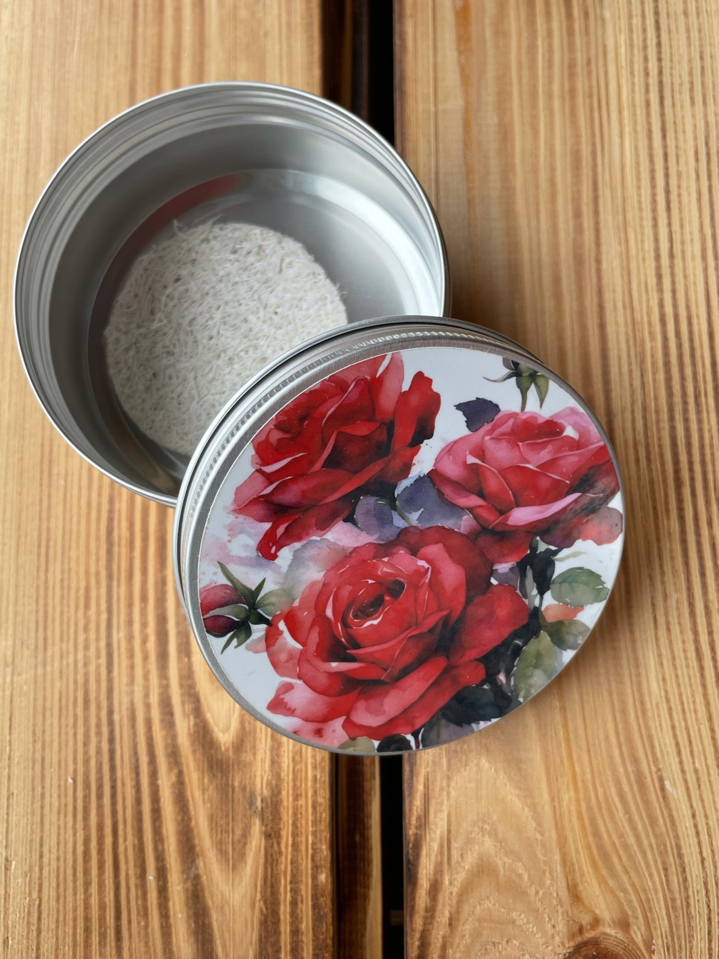 Förvaringsburk röd blomma